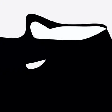 Black abstract design on a white Stock Illustration