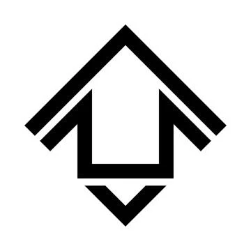 Black Abstract Diamond Square Shaped House Icon Stock Illustration
