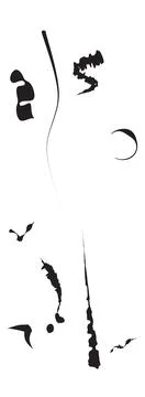 Black abstract expressive line art collection for modern creative graphic d.. イラスト素材
