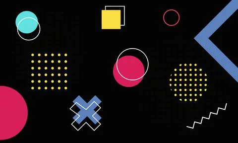 Black abstract geometric background. Modern shape concept. Stock Illustration