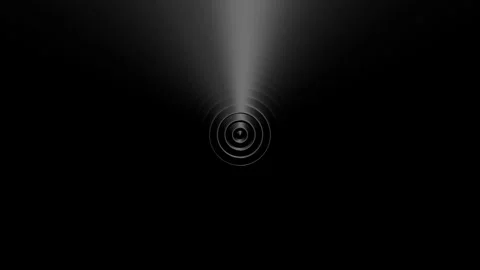 Black abstract geometric background with rings ripple. Seamless loop 3D render Stock Footage 339510962