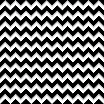 Black abstract geometrical shadow waves seamless pattern Stock Illustration