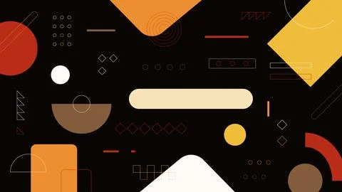 Black Abstract Geometry with Bold Background Stock Illustration