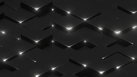 Black Abstract Glossed Cubes Background VJ Loop in 4K Stock Footage 246860745