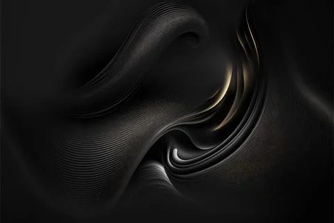Black abstract gradient, wave wallpaper, Made by AI,Artificial intelligence Illustrazione stock