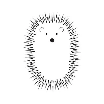A black abstract hedgehog Stock Illustration