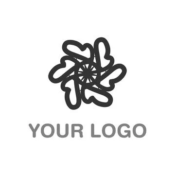 Black Abstract Logo Vector Design Art EPS10 Stock Illustration