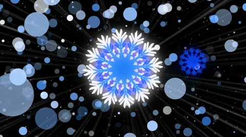 Black abstract loop background, snowflakes and particles Stock Footage 54957249