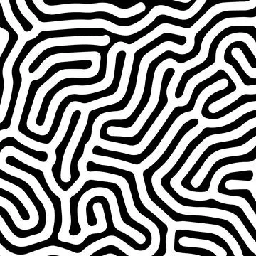 Black abstract organic turing patern イラスト素材