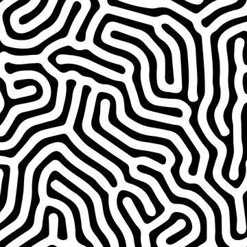 Black abstract organic Turing patern イラスト素材
