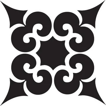 Black abstract ornamental pattern Stock Illustration