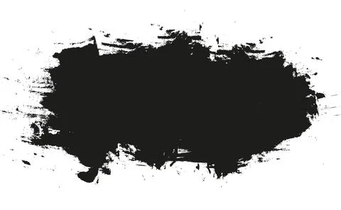 Black abstract pattern, watercolor brush texture, grunge style. Stock Illustration