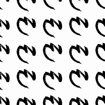 Black abstract pattern on a white background in graffiti style Stock-Illustration