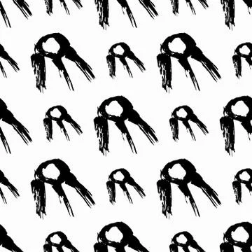 Black abstract pattern on a white background in graffiti style Stock Illustration