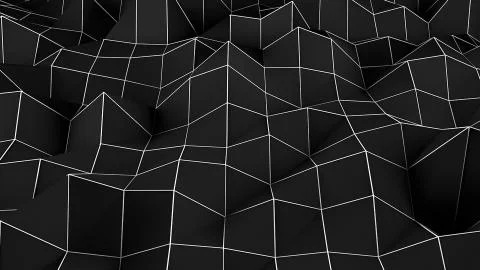 Black abstract polygonal background. Digital illustration 스톡 일러스트