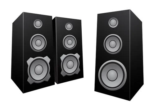 Black abstract speakers Illustrazione stock