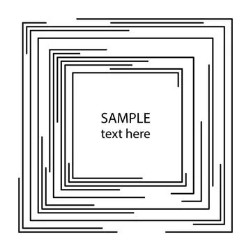 Black abstract square frame Stock Illustration