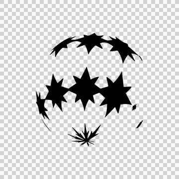 Black abstract star globe element concept Stock Illustration
