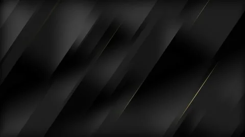 Black abstract striped motion background with golden lines. Seamless looping. Vi Stock Footage 200794227