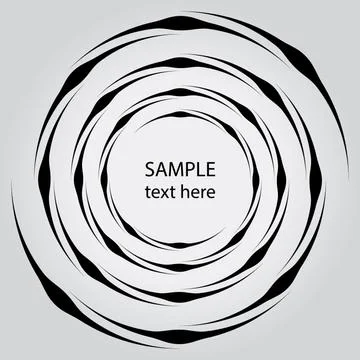 Black abstract stripes in vortex form Stock Illustration