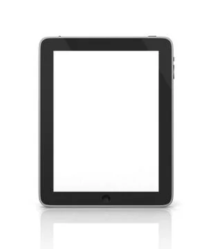 Black abstract tablet computer (tablet pc) on white background,  Modern por.. Stock Illustration