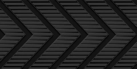 Black abstract tech geometric background with arrows Illustrazione stock
