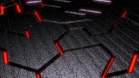 Black, abstract texture and streaks of red lava 库存影片 105355153