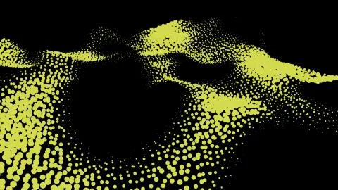 Black abstract texture background with glittery colored shiny bokeh spheres Stock Photos