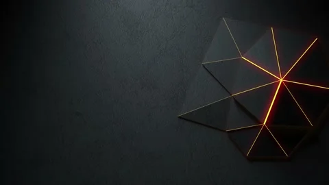Black abstract triangle background with texture and light Stock Footage 144001465