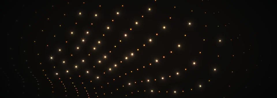 Black abstract vector background with light effect and sparks. Luxury wide Illustrazione stock