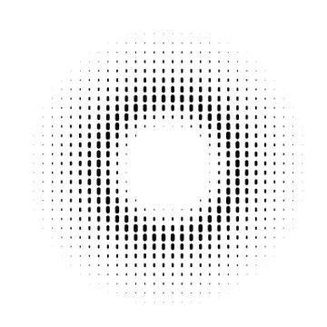 Black abstract vector circle frame halftone dots logo emblem design element f 스톡 일러스트