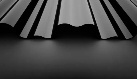 Black abstract wave background rendered on white Stock Illustration