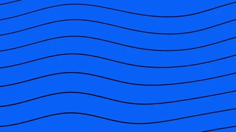 Black abstract wavy lines animated on a blue background animated backdrop Stock Footage 296684258