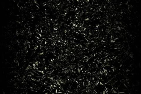 Black abstraction background with geometric gray chaotic figures. Metallic Fu Stock Photos