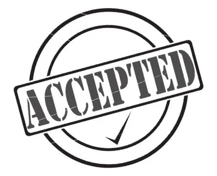 Black Accepted Stamp Stock Illustration