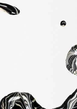 Black acrylic marble background, off-white design Stock Illustration