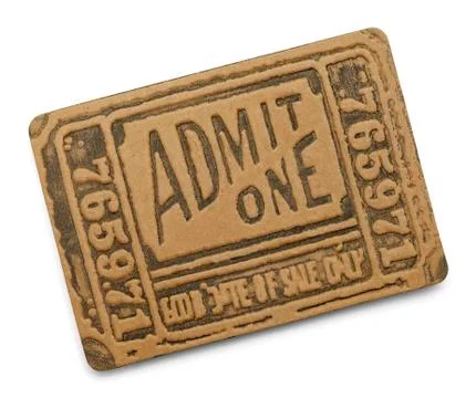 Black Admit One Ticket Stock Photos