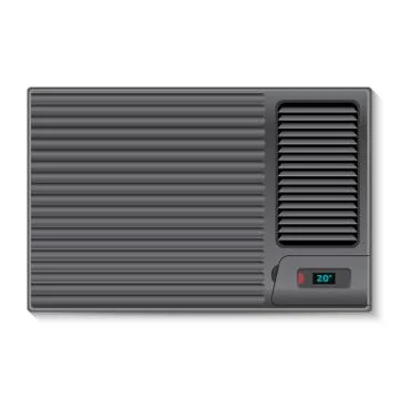 Black Air conditioner for the wall Stock Illustration