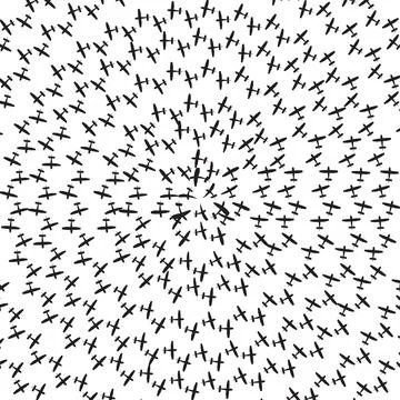 Black air plane seamless pattern Stockillustratie