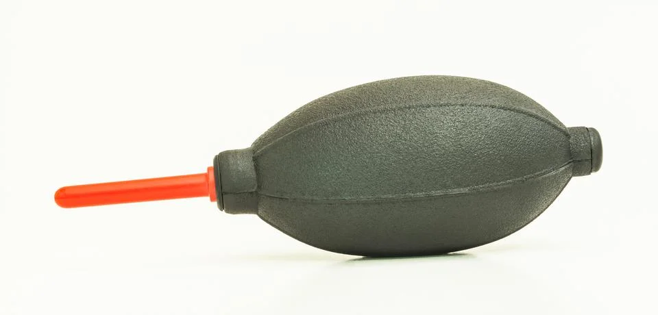 Black Air Rubber Blower isolated on white Stock Photos