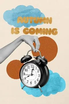 Black alarm clock with hand setting alarm on a colorful background Stock Photos