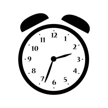 Black alarm clock icon Stock Illustration