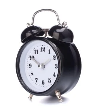 Black alarm clock Stock Photos