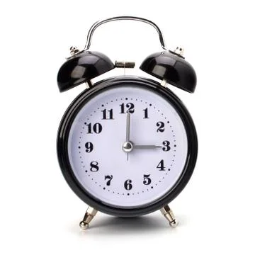 Black alarm clock Stock Photos