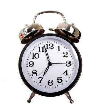 Black alarm clock Stock Photos