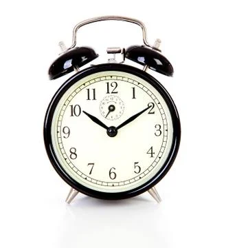 Black alarm clock Stock Photos