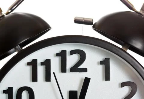 Black alarm clock Stock Photos