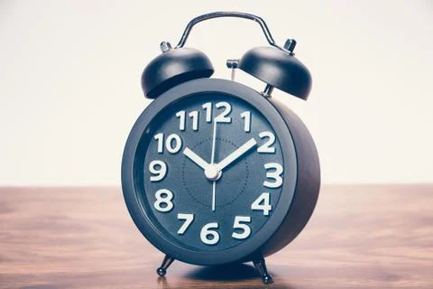 Black alarm clock Stock Photos