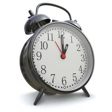Black Alarm Clock 스톡 사진