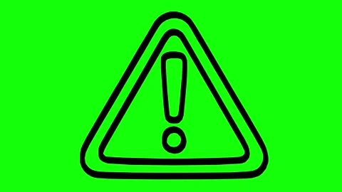 Black alert sign line boil effect animation Vídeos de archivo 342829983